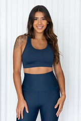 Deep Navy Blue Performance Bra