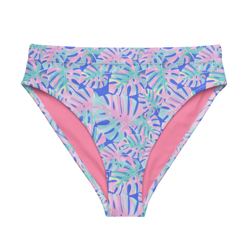 Pink Tropics High Waisted Bikini Bottom